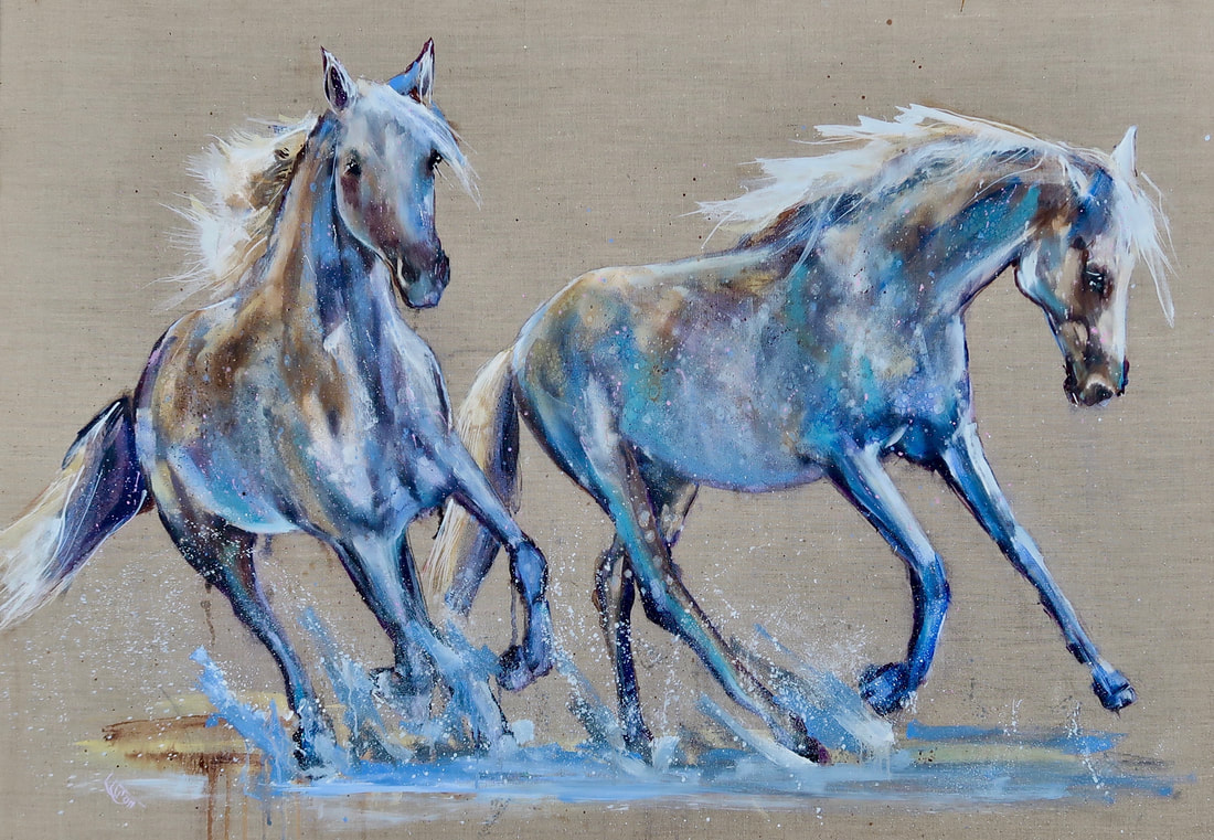 horses painting louise luton