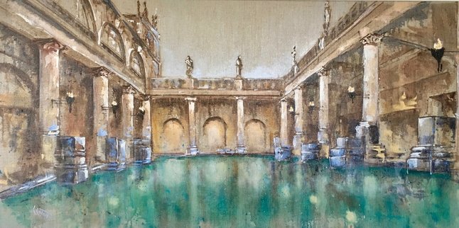 Painting of the baths at Bath