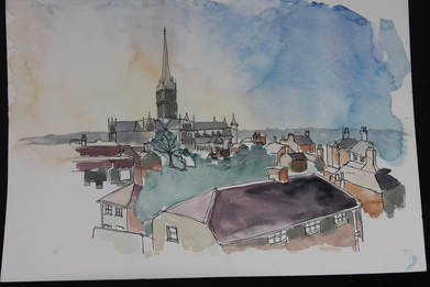 Sketchbook. Sketching out and about in Salisbury