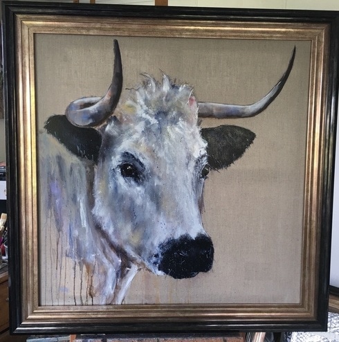 White Park Cattle Painting