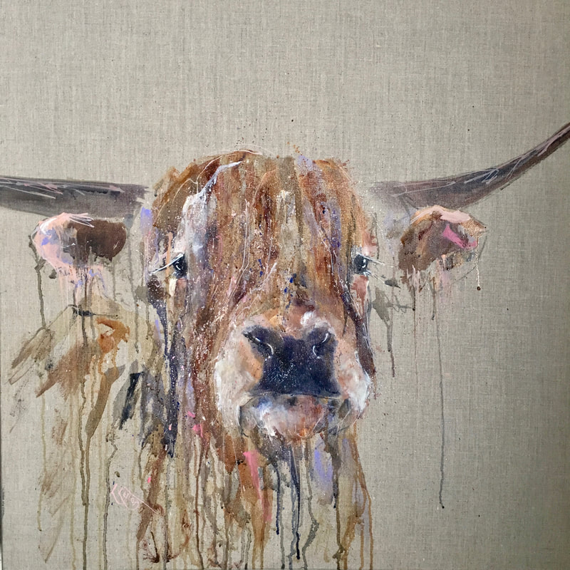 Highland cow painting Louise Luton