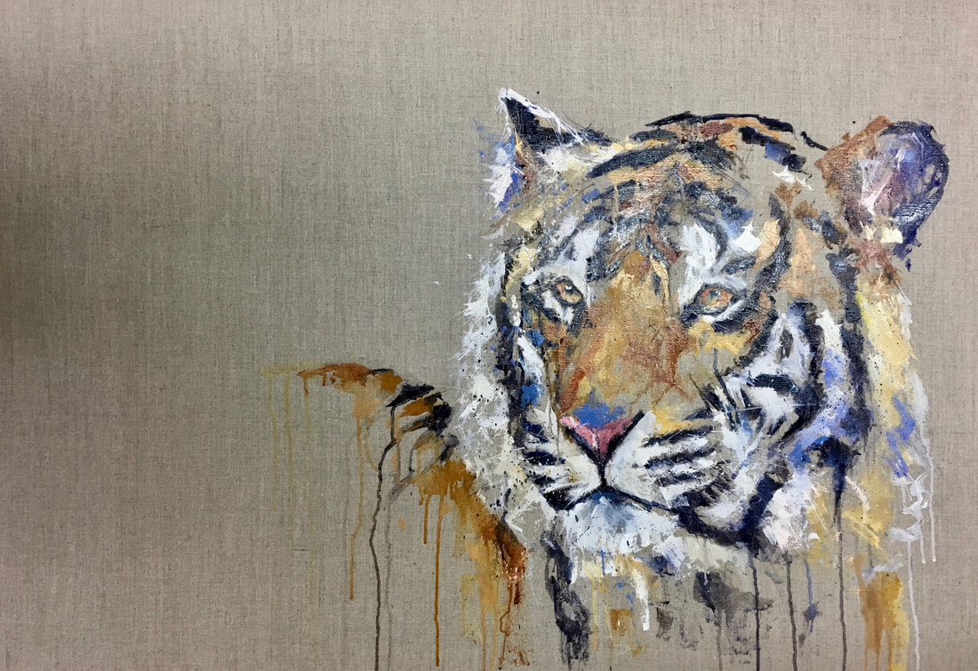 Tiger, oil on linen