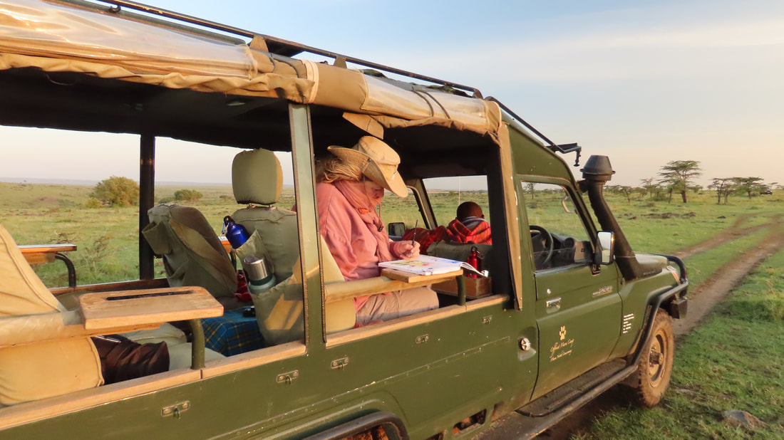 Sketching on safari on the Masai Mara with Offbeat Mara camps